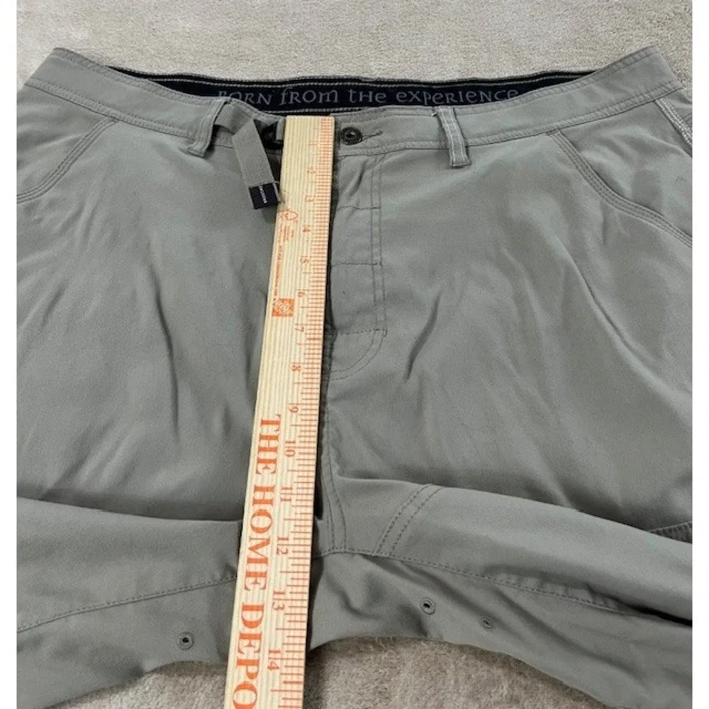 PrAna zion Shorts Mens Size 40Wx10L Waist Khaki Brown Belted Cargo hiking‎ nylon